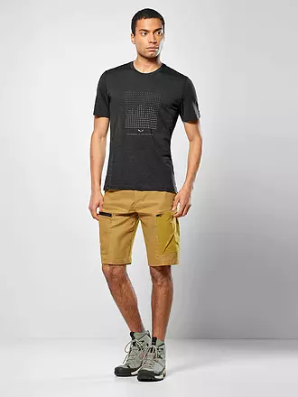 SALEWA | T-shirt de sport homme Eagle Dotted Merino | schwarz